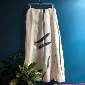 vintage abstract print skirt